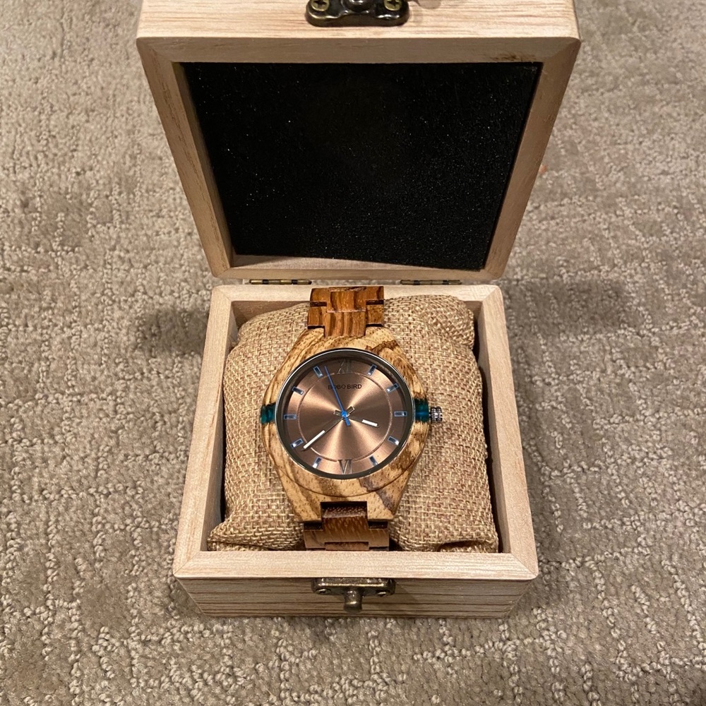 BOBO bird men’s luxury design watch (real wood)